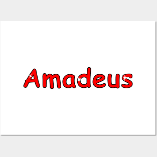 Amadeus name. Personalized gift for birthday your friend Posters and Art